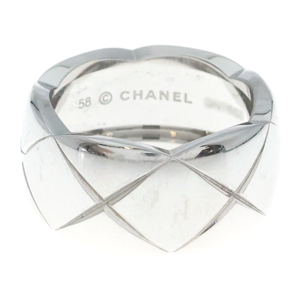 CHANEL(シャネル) K18WG ココ クラッシュ コレクションリング ラージモデル 指輪 ホワイトゴールド J10573