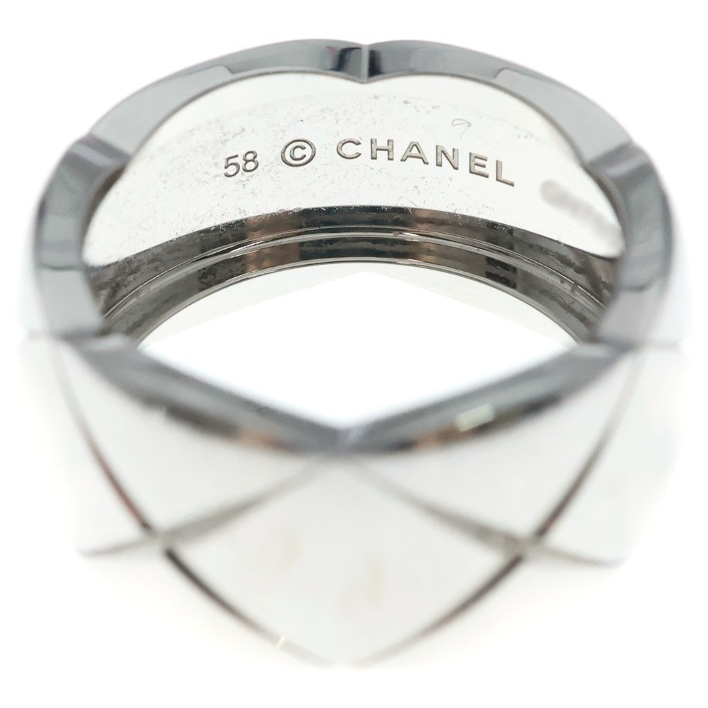 CHANEL(シャネル) K18WG ココ クラッシュ コレクションリング ラージモデル 指輪 ホワイトゴールド J10573