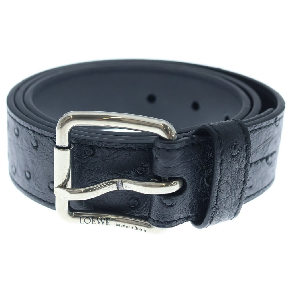 LOEWE(ロエベ) ROLLER CURVED BELT ローラーカーブドベルト ヴィンテージ加工 レザーベルト ブラック E619244XB8 1839
