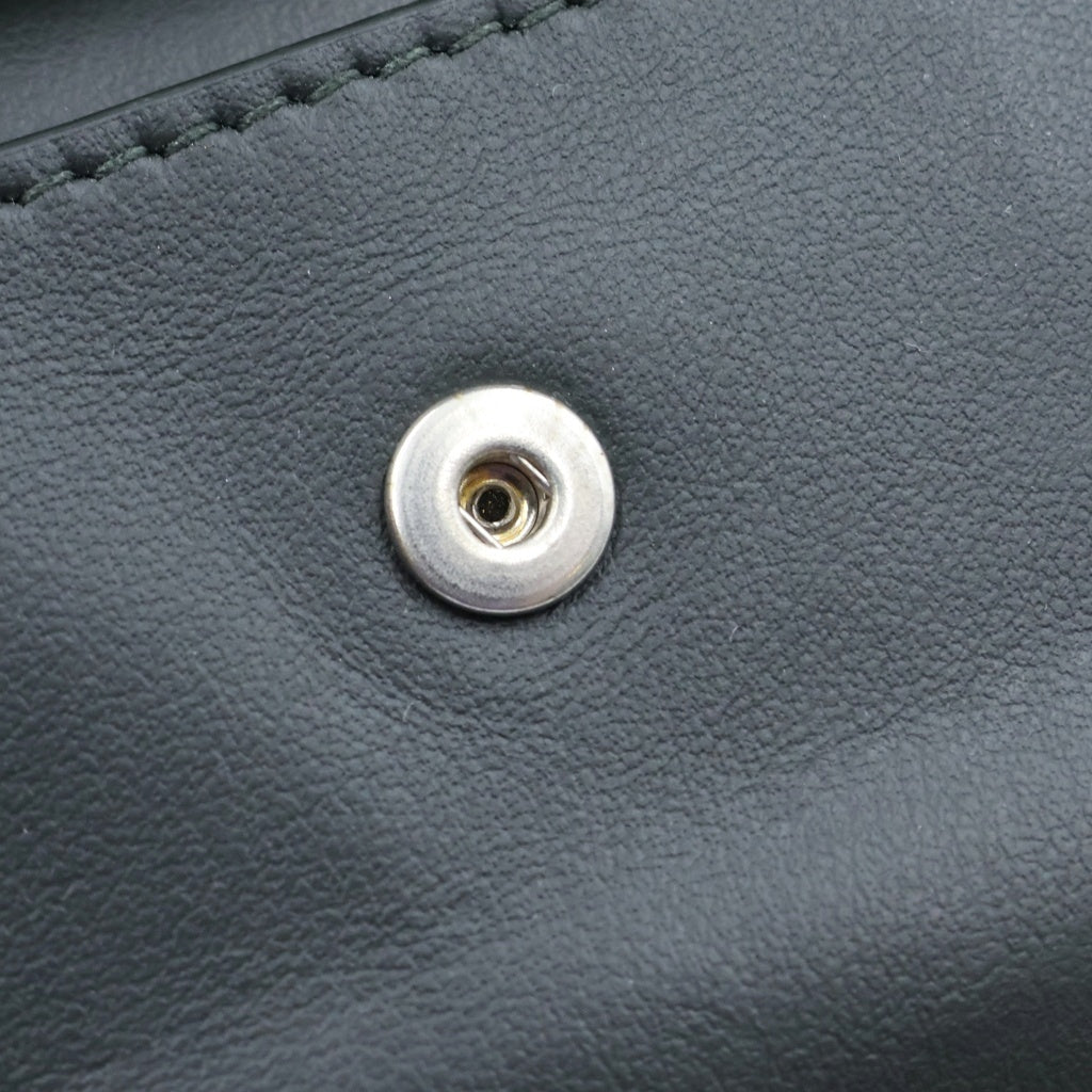BOTTEGA VENETA(ボッテガヴェネタ) イントレチャート コインパース付 カーフレザーウォレット 二つ折り財布 ブラック 749412