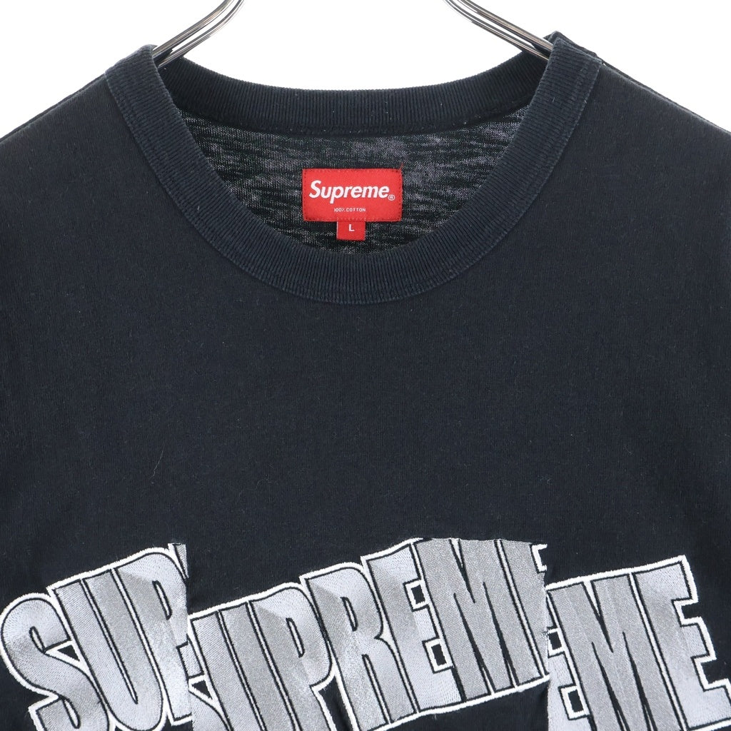 SUPREME(シュプリーム) 21SS Cut Logo S/S Top カットロゴ クルーネック半袖Tシャツ カットソー ブラック