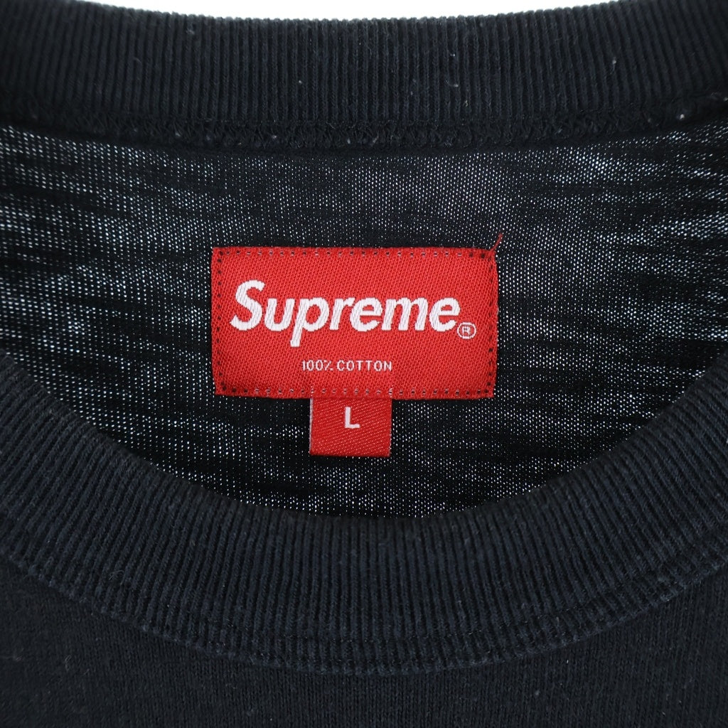 SUPREME(シュプリーム) 21SS Cut Logo S/S Top カットロゴ クルーネック半袖Tシャツ カットソー ブラック
