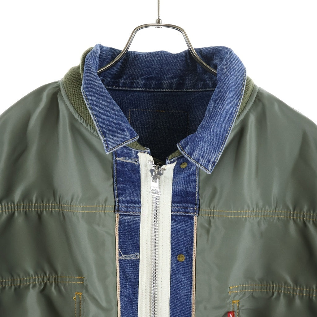 Sacai(サカイ) 25SS ×LEVI'S DENIM NYLON TWILLREVERSIBLE BLOUSON TYPE2 リーバイス 2nd型 デニムナイロン ツイルリバーシブルジャケット ブルゾン カーキ/インディゴ 25-03707M