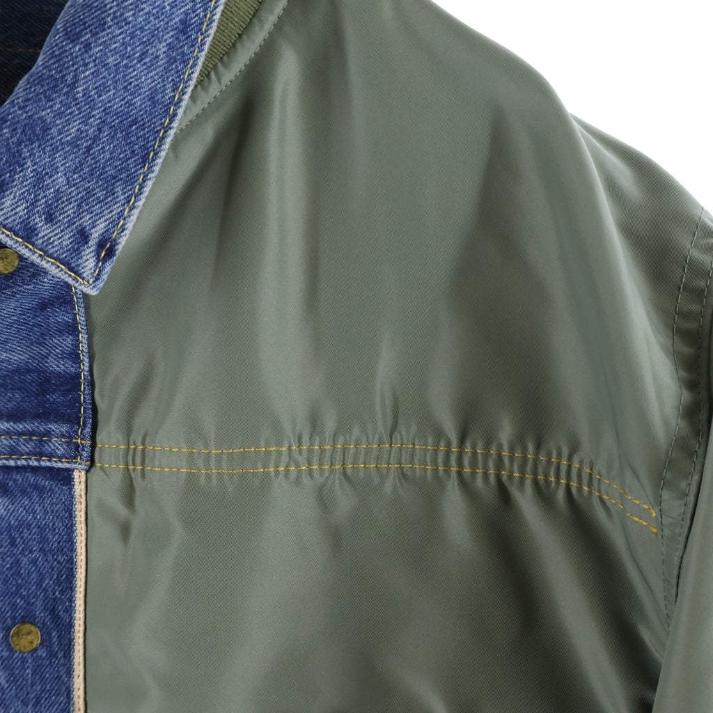 Sacai(サカイ) 25SS ×LEVI'S DENIM NYLON TWILLREVERSIBLE BLOUSON TYPE2 リーバイス 2nd型 デニムナイロン ツイルリバーシブルジャケット ブルゾン カーキ/インディゴ 25-03707M