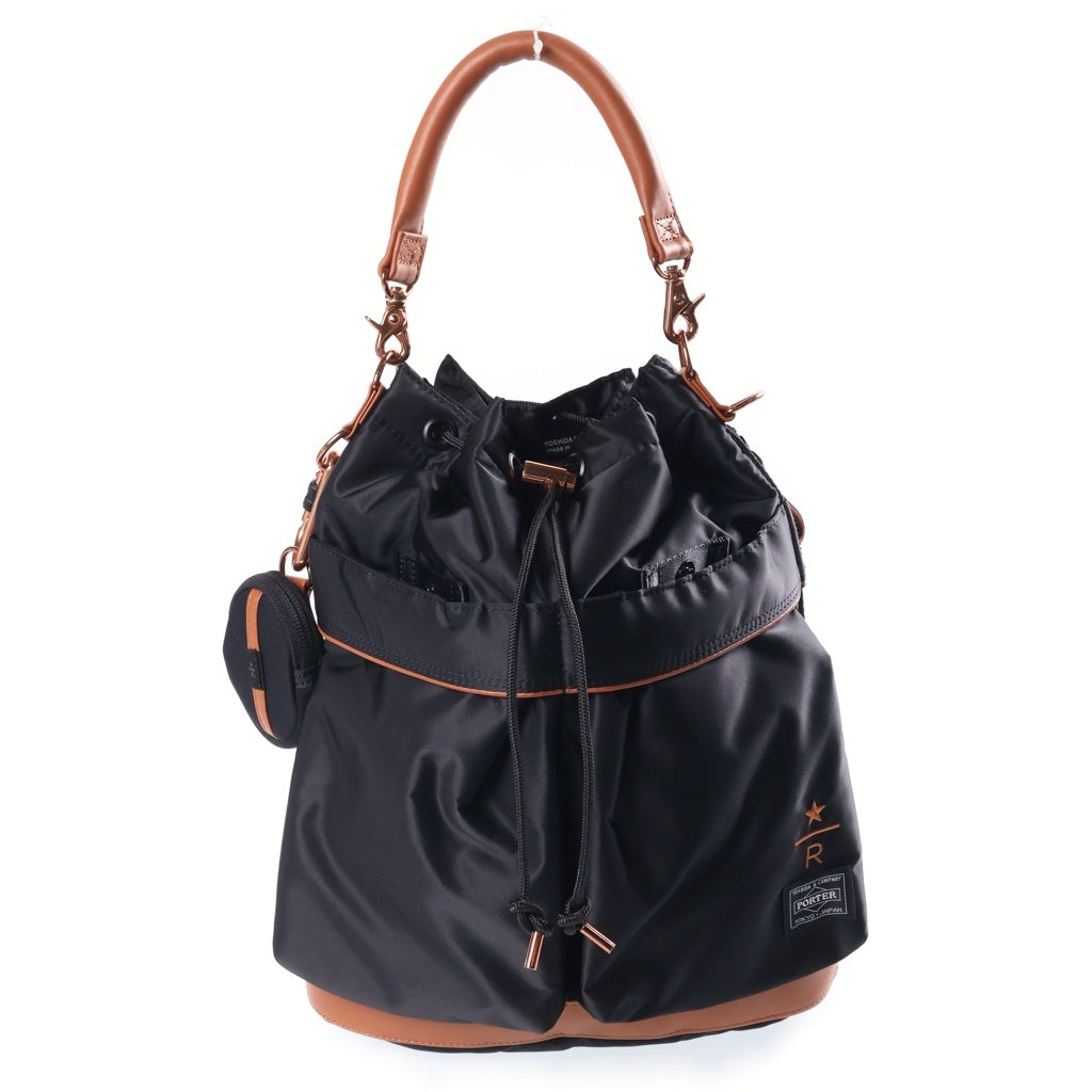 PORTER(ポーター) ×STARBACKS COFFEE BEAN SHAPE 2WAY TOOL BAG スターバックス リザーブ コーヒービーンシェイプ ツールバッグ ブラック