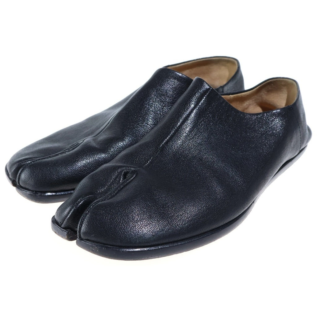 Maison Margiela(メゾンマルジェラ) TABI BABOUCHE タビバブーシュ レザースリッポン フラットシューズ ブラック