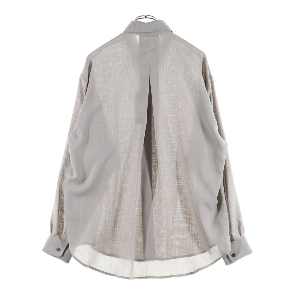 JUHA(ユハ) SHEER SHARKSKIN LS SHIRT シアー 長袖シャツ ベージュ 10210702-3