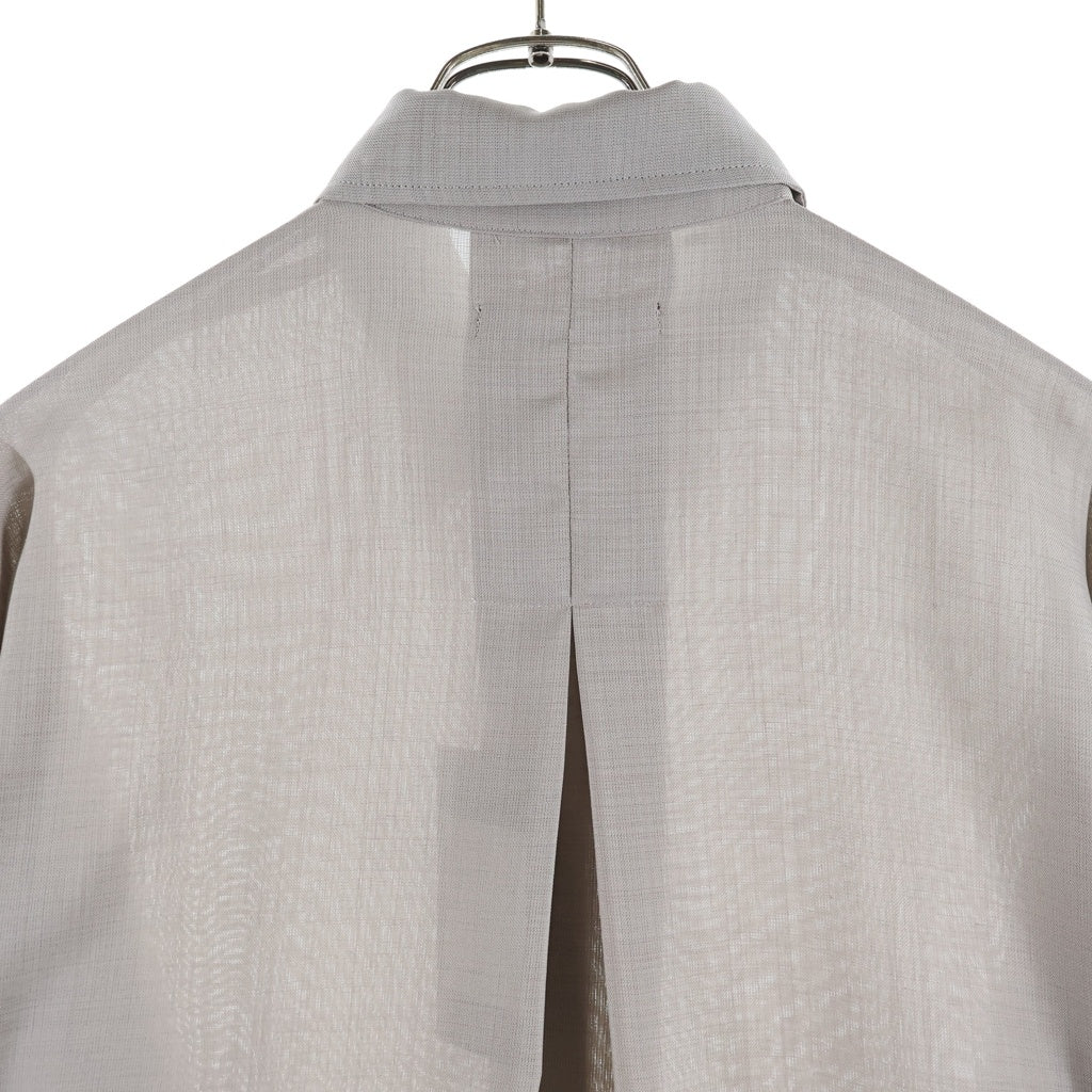 JUHA(ユハ) SHEER SHARKSKIN LS SHIRT シアー 長袖シャツ ベージュ 10210702-3