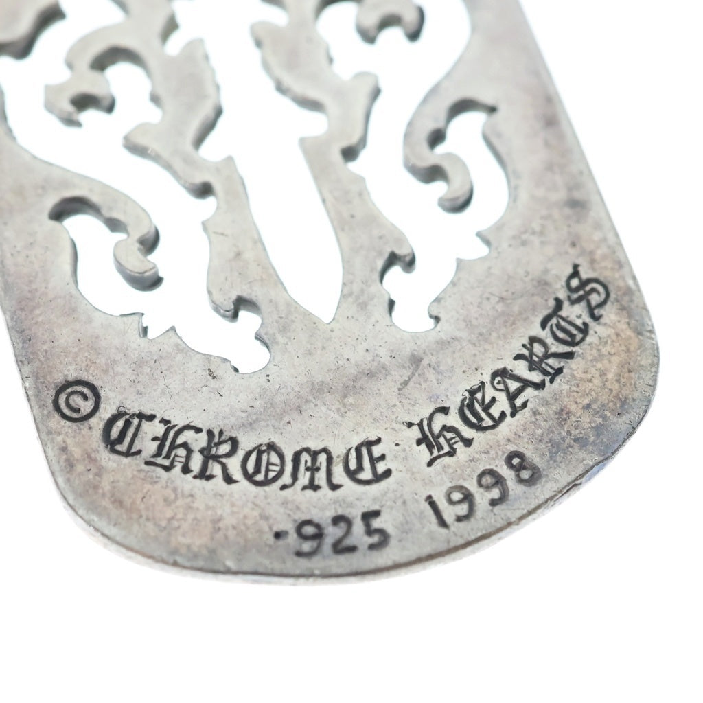 CHROME HEARTS(クロムハーツ) D TAG LRG DAGGER ヴァインダガーカットアウトドッグタグ ラージ ペンダントトップ シルバー BCA240