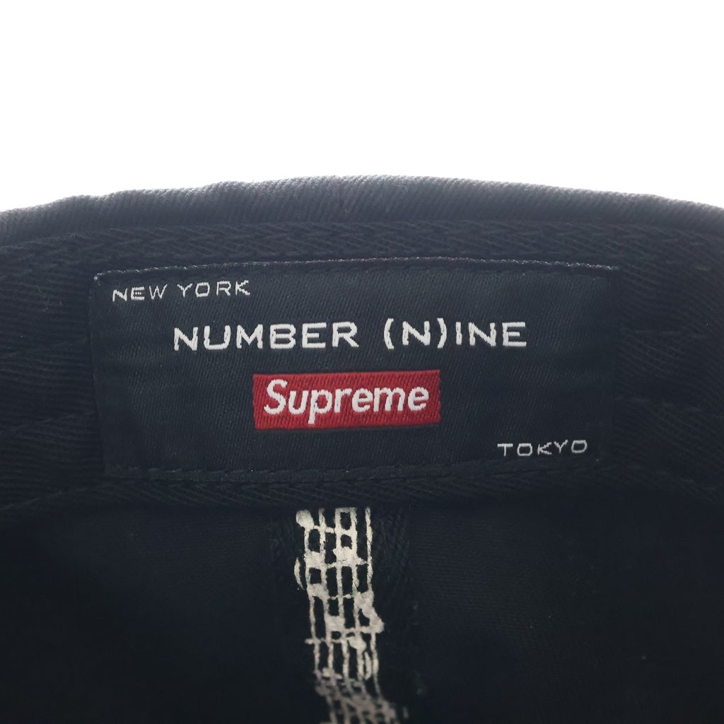 SUPREME(シュプリーム) 25AW ×Number (N)ine 6-Panel ナンバーナイン スカルパッチ 6パネルキャップ 帽子 ブラック