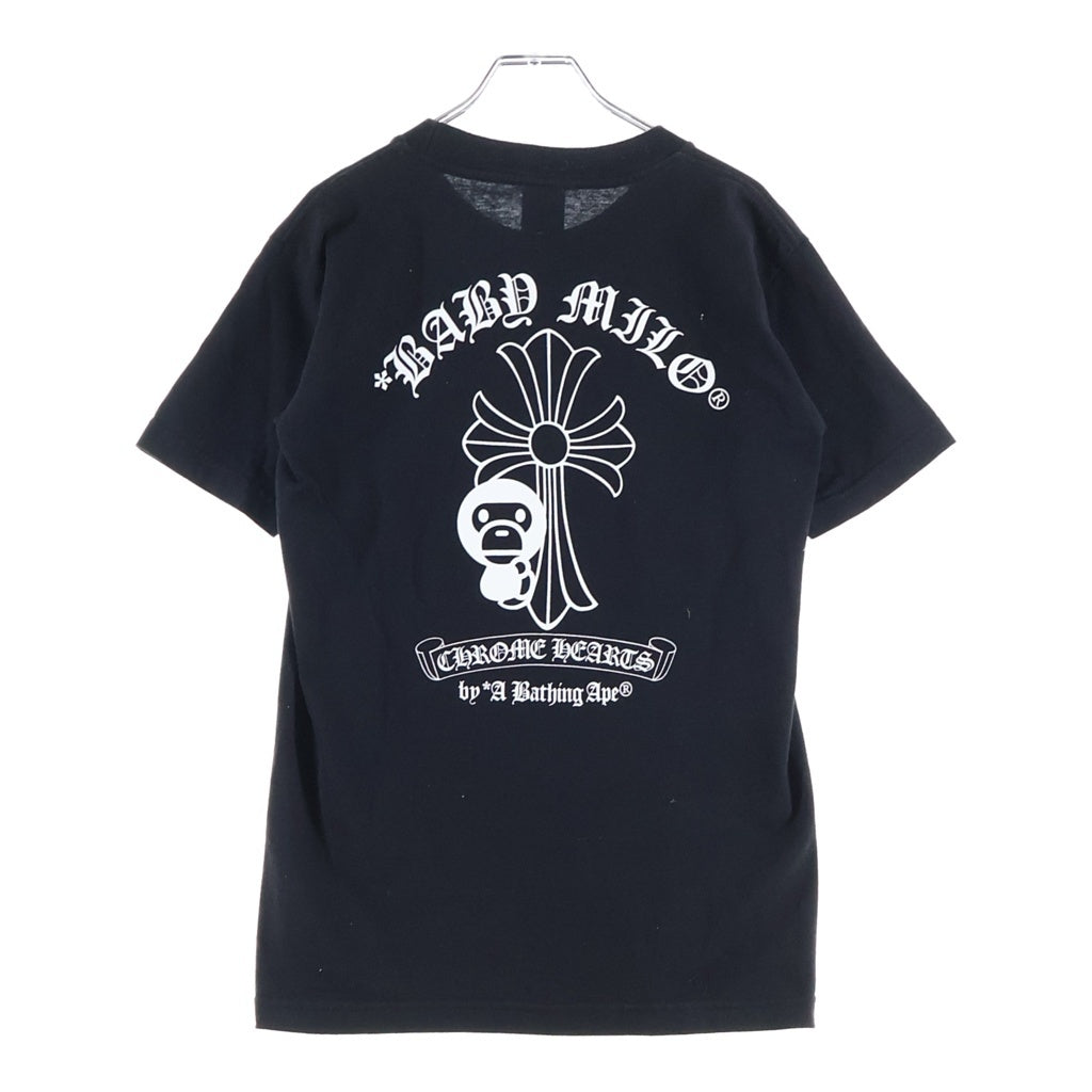 CHROME HEARTS(クロムハーツ) ×A BATHING APE BABY MILO HORSESHOE TEE アベイシングエイプ ベイビーマイロ ホースシュー クルーネック半袖Tシャツ カットソー ブラック