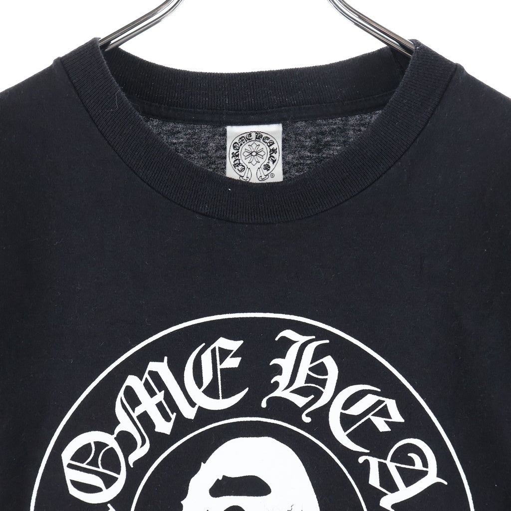 CHROME HEARTS(クロムハーツ) ×A BATHING APE BABY MILO HORSESHOE TEE アベイシングエイプ ベイビーマイロ ホースシュー クルーネック半袖Tシャツ カットソー ブラック