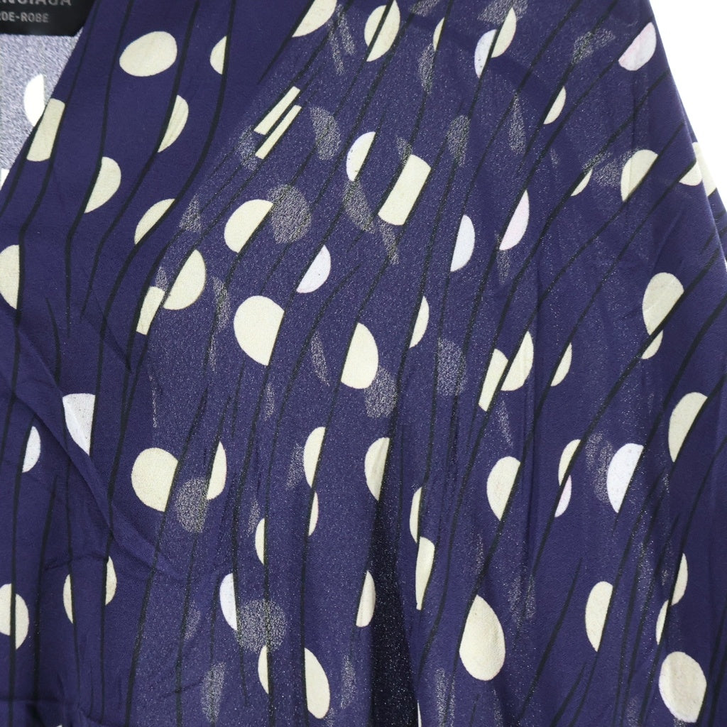 BALENCIAGA(バレンシアガ) ドット マキシ ワンピース ネイビー 725717 TPL67 レディース