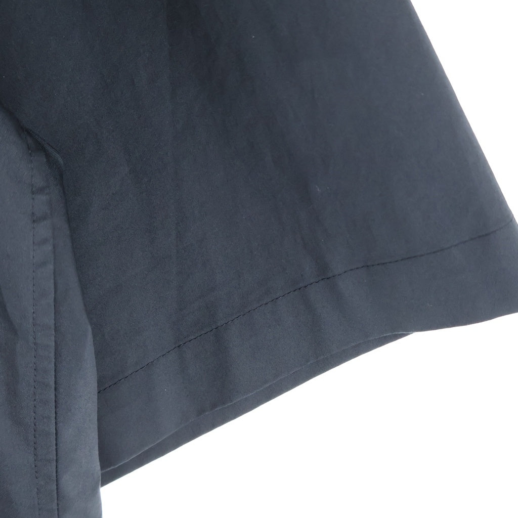 HYKE(ハイク) 21SS FISHERMAN SHIRT ハーフボタン ポリエステル混半袖シャツ ブラウス ブラック レディース