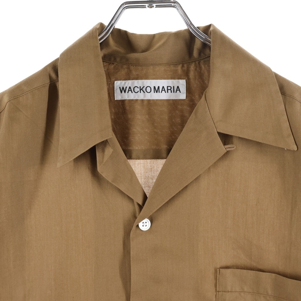 WACKO MARIA(ワコマリア) 26SS SOKTAS / OPEN COLLAR SHIRT S/S TYPE-2- オープンカラーシャツ 半袖 ブラウン 26SS-WMS-OC19