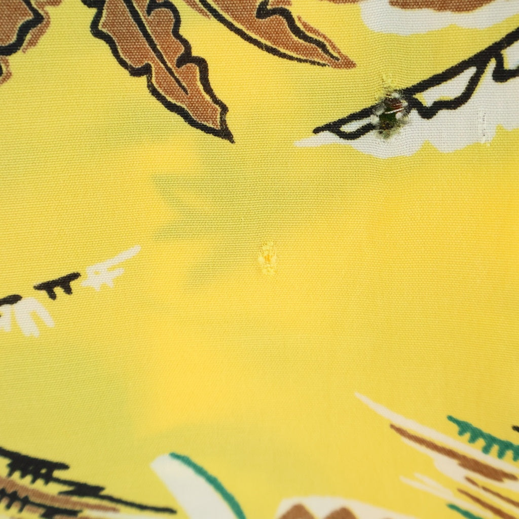 VINTAGE(ヴィンテージ) 50s NATIONAL SHIRT SHOP ハワイアンシャツ アロハ イエロー