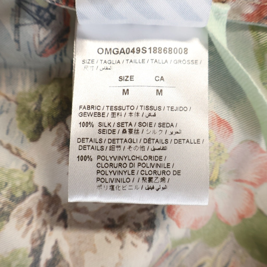 OFF-WHITE(オフホワイト) 18SS TROPICAL PRINT SHIRT トロピカル総柄プリント 半袖シルクハワイアンシャツ アロハ OMGA049S18868008