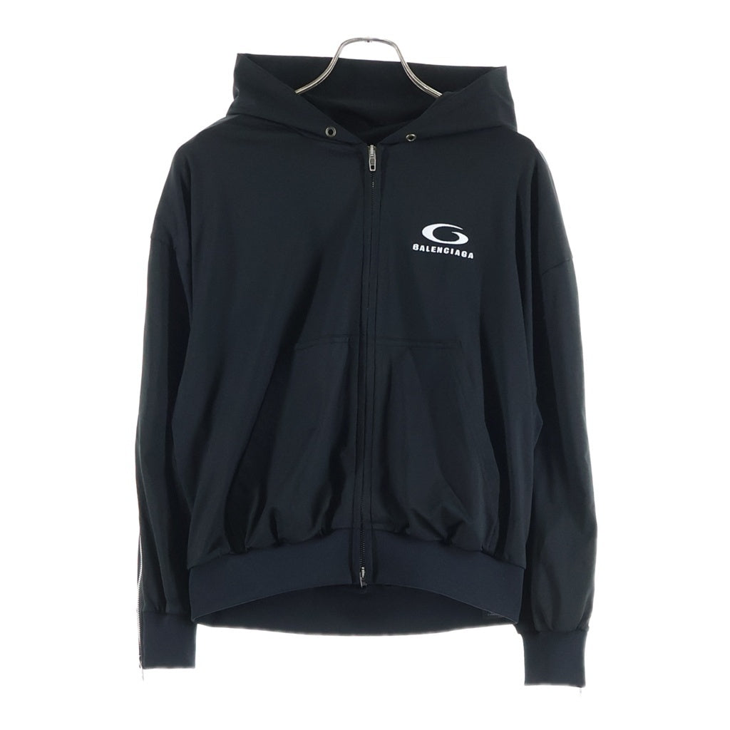 BALENCIAGA(バレンシアガ) Zipped Zip-Up Hoodie ジップドジップアップフーディ ブラック 837513 TSVX2
