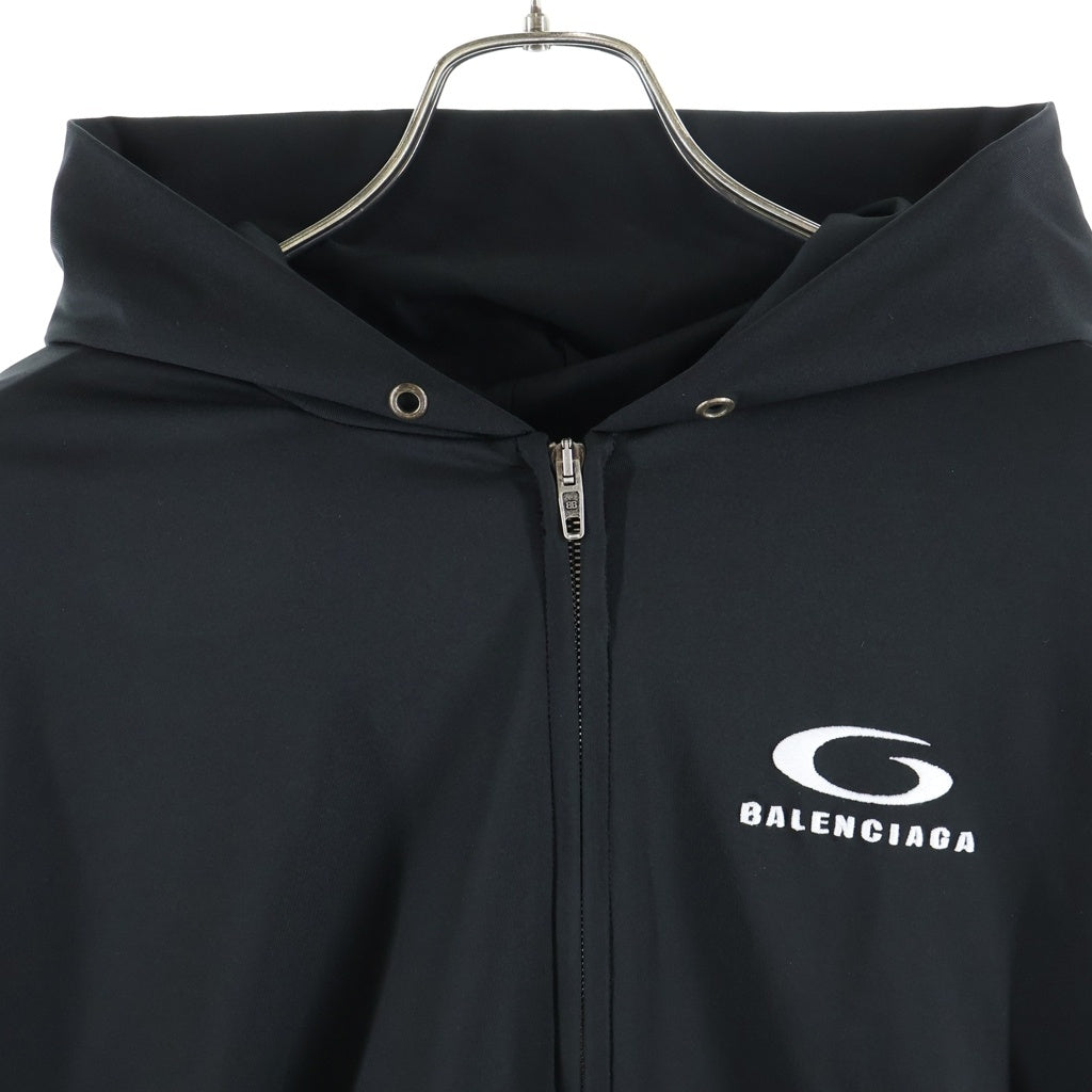 BALENCIAGA(バレンシアガ) Zipped Zip-Up Hoodie ジップドジップアップフーディ ブラック 837513 TSVX2