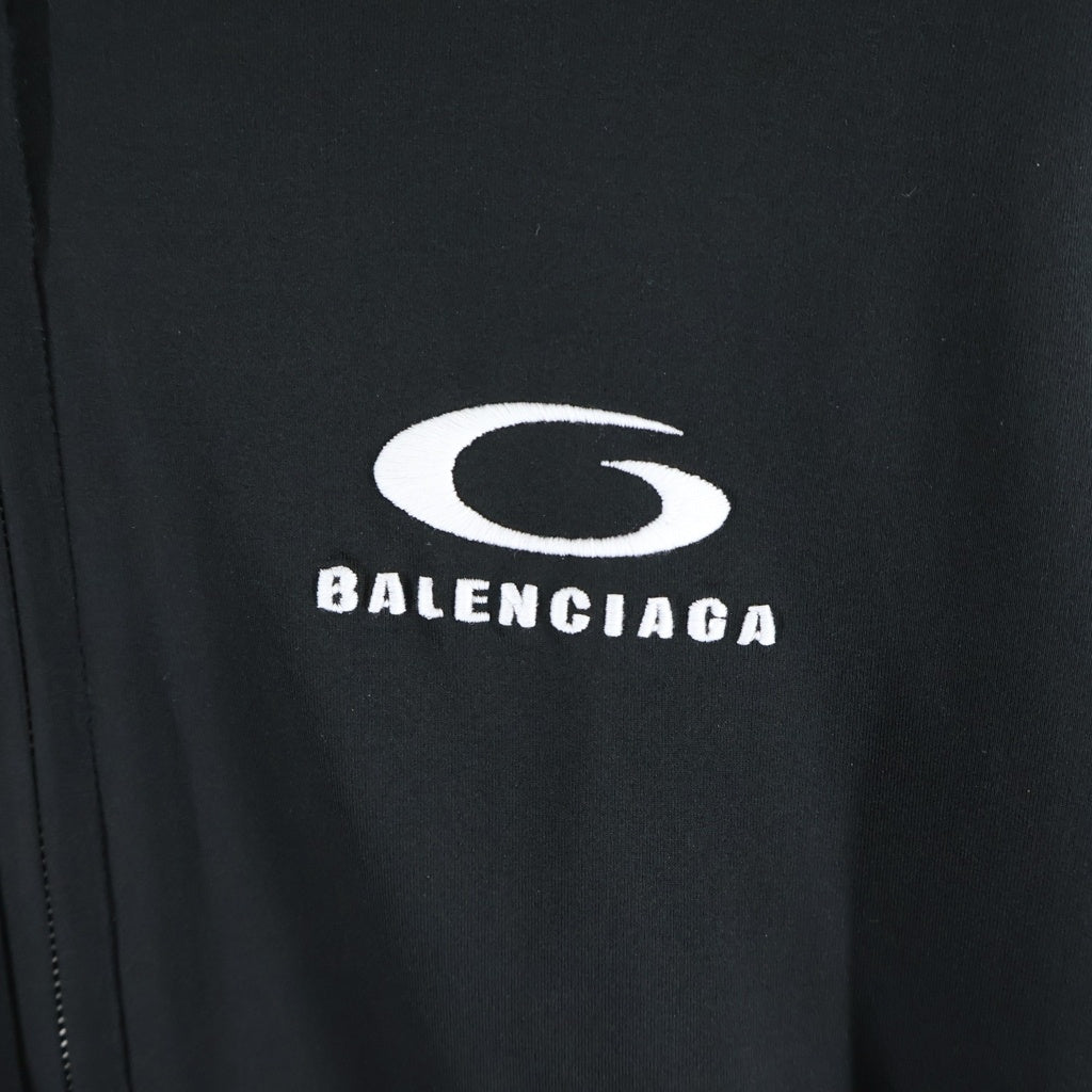 BALENCIAGA(バレンシアガ) Zipped Zip-Up Hoodie ジップドジップアップフーディ ブラック 837513 TSVX2