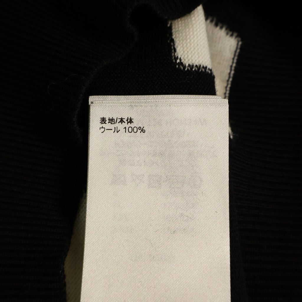 LOUIS VUITTON(ルイヴィトン) 23SS アブストラクト ハウンドトゥース クルーネックニット ブラック/ホワイト RM231 T26 HON34W