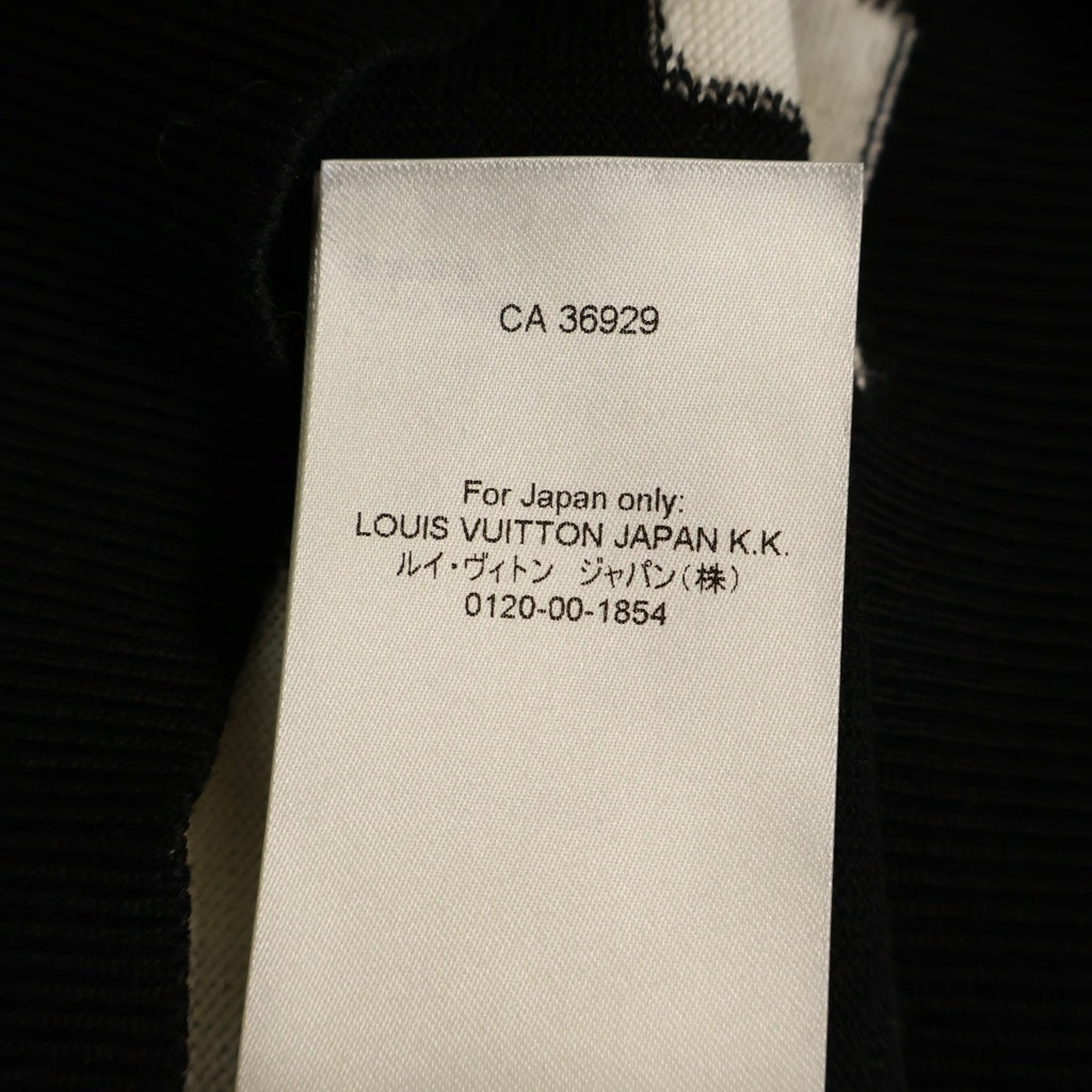 LOUIS VUITTON(ルイヴィトン) 23SS アブストラクト ハウンドトゥース クルーネックニット ブラック/ホワイト RM231 T26 HON34W