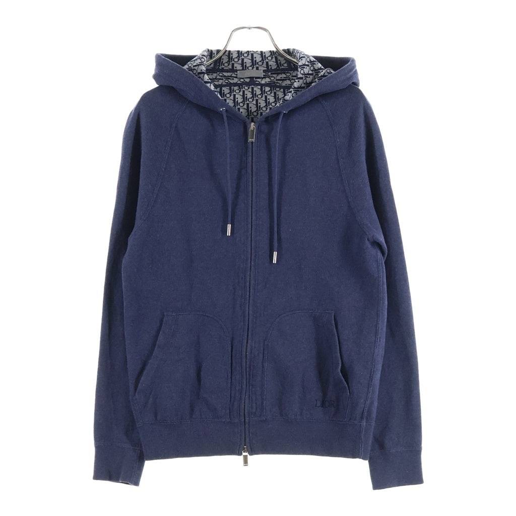 Christian Dior(クリスチャンディオール) 21AW オブリーク ジップアップ フーデッドパーカー ネイビー 113M221AT225