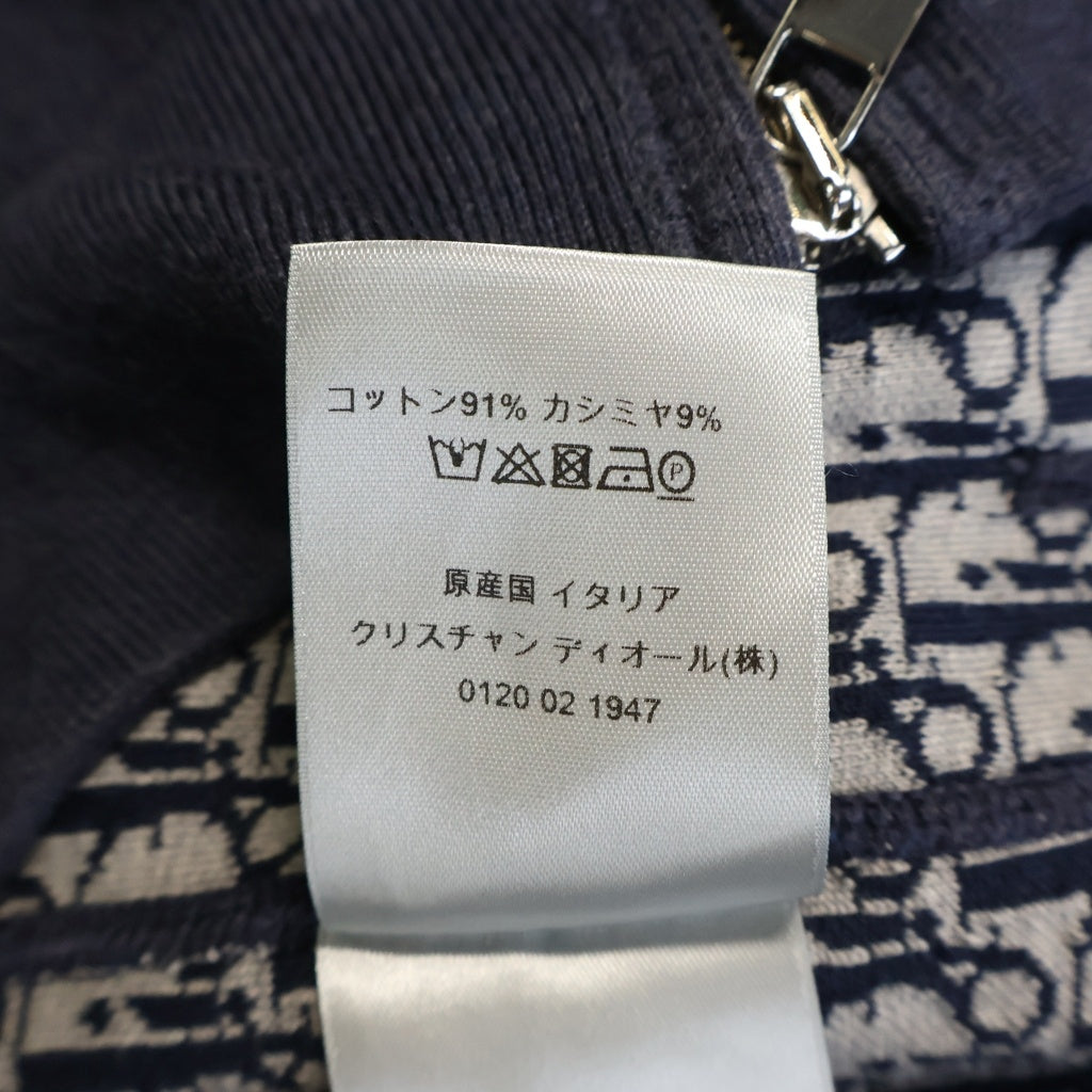 Christian Dior(クリスチャンディオール) 21AW オブリーク ジップアップ フーデッドパーカー ネイビー 113M221AT225