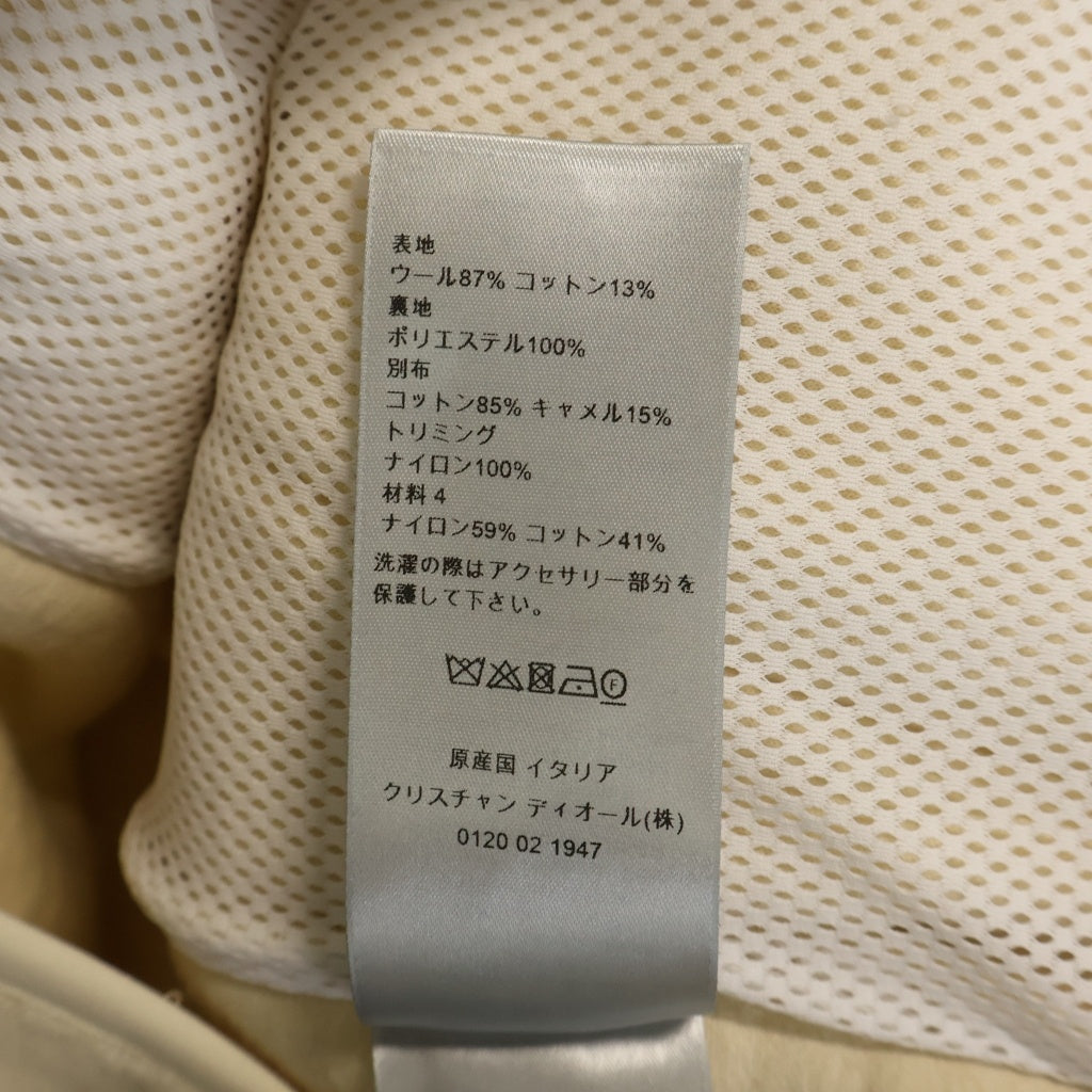 Christian Dior(クリスチャンディオール) CD 1947 ローラーコースターバックル付 ジップアップ ボアブルゾン ジャケット ホワイト 243J433A0801