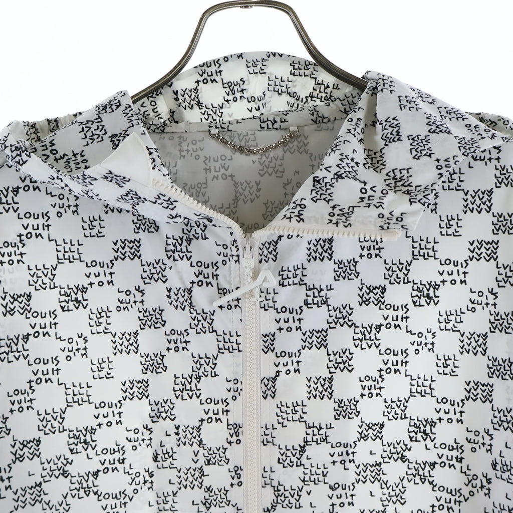 LOUIS VUITTON(ルイヴィトン) 22AW ダミエスプレッド ジップアップ フーデッド ナイロンジャケット ウインドブレーカー RM222M ND5 HNB06W