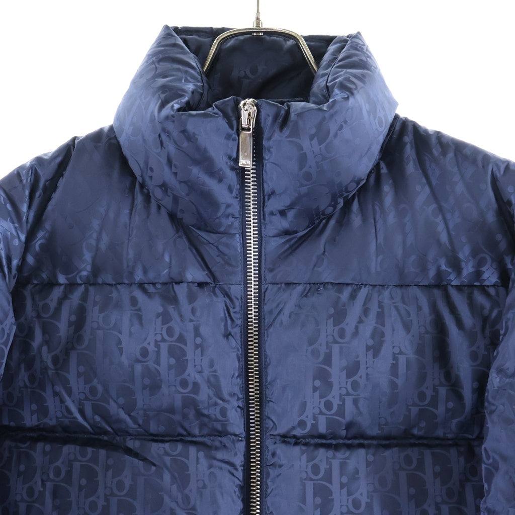 Christian Dior(クリスチャンディオール) 19AW オブリーク ダブルジップアップ ナイロン ダウンジャケット ネイビー 943C449A4462