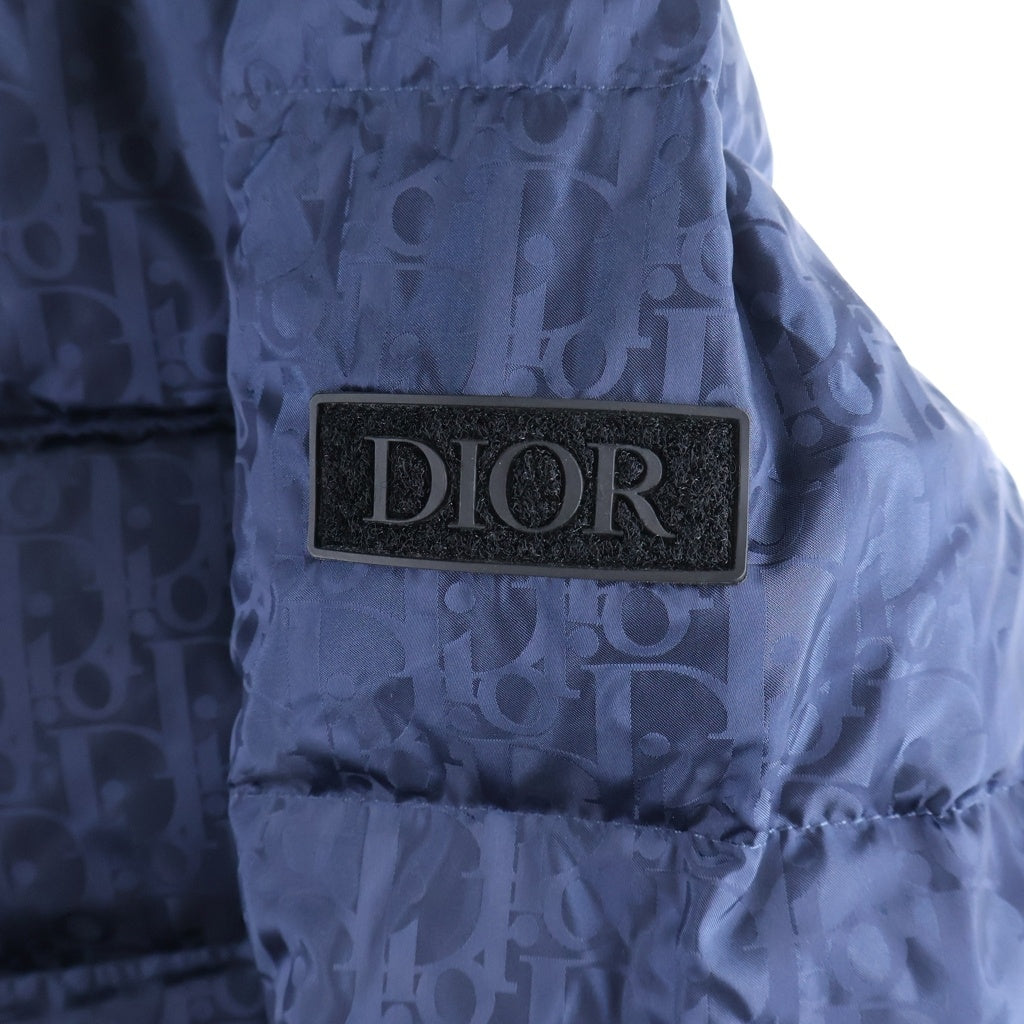 Christian Dior(クリスチャンディオール) 19AW オブリーク ダブルジップアップ ナイロン ダウンジャケット ネイビー 943C449A4462