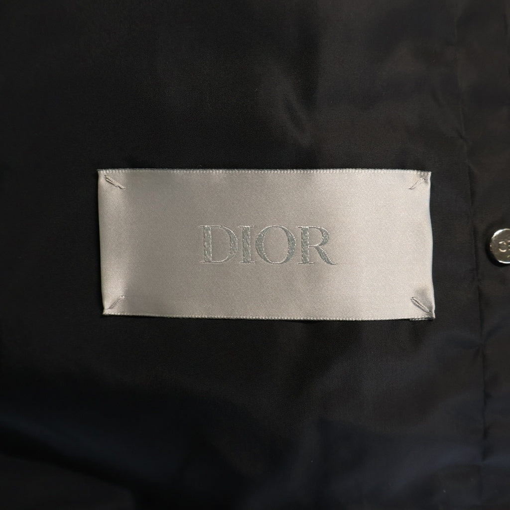 Christian Dior(クリスチャンディオール) 19AW オブリーク ダブルジップアップ ナイロン ダウンジャケット ネイビー 943C449A4462