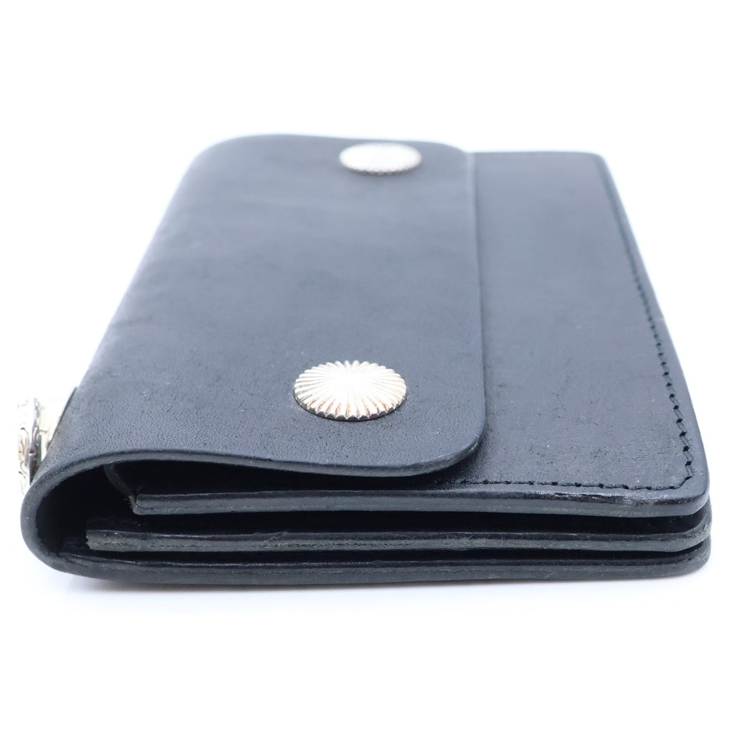 MOTO(モト) TRACKER'S MIDDLE WALLET トラッカーズ レザー ミドルウォレット 財布 ブラック