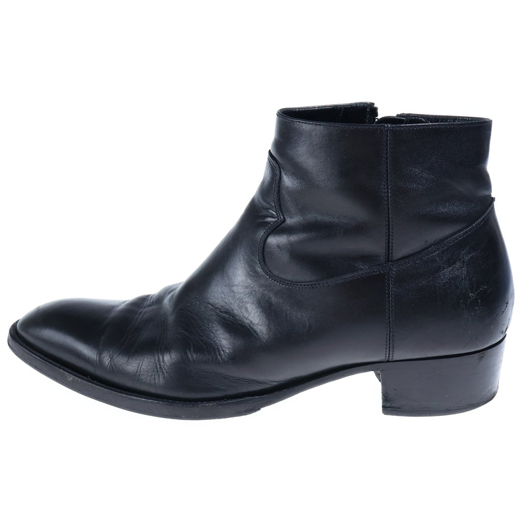 SAINT LAURENT PARIS(サンローランパリ) LUKAS ANKLE BOOTS ルーカス レザーアンクルブーツ ブラック DU330349