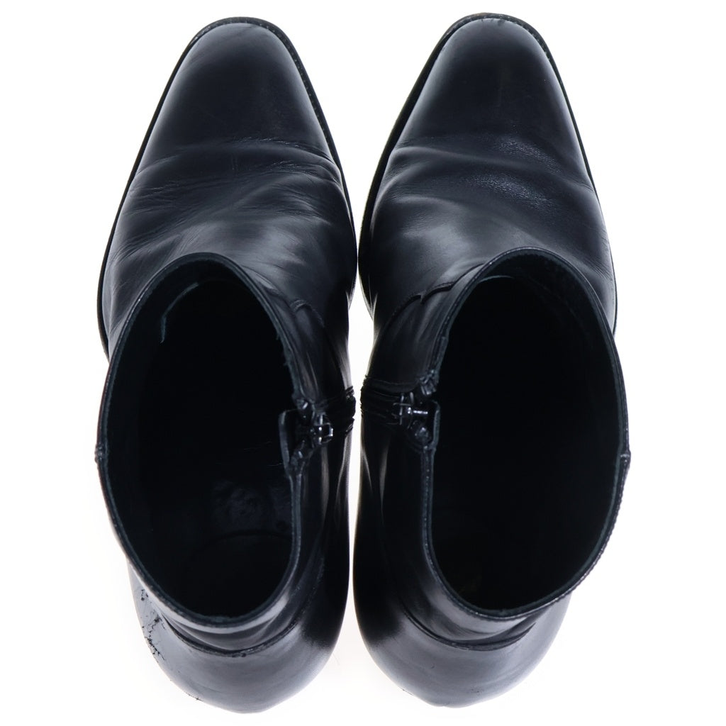 SAINT LAURENT PARIS(サンローランパリ) LUKAS ANKLE BOOTS ルーカス レザーアンクルブーツ ブラック DU330349