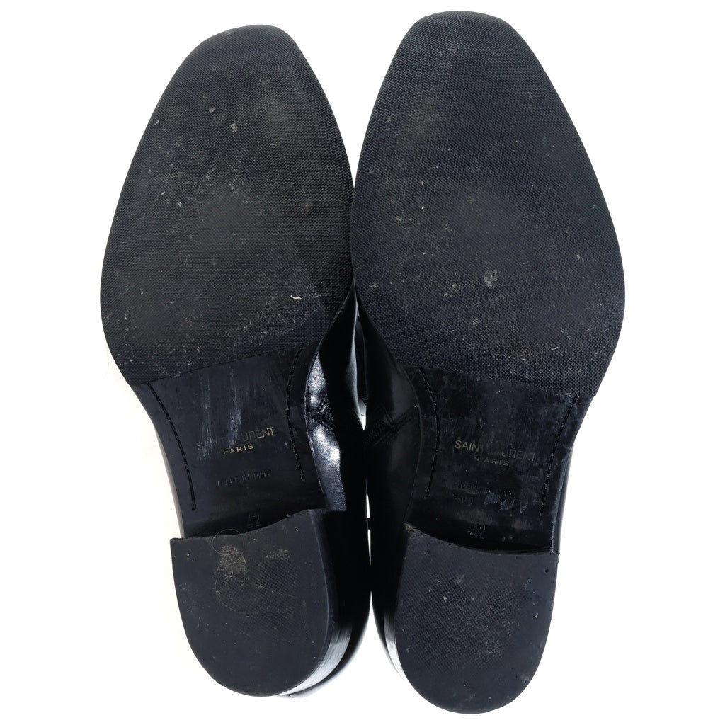 SAINT LAURENT PARIS(サンローランパリ) LUKAS ANKLE BOOTS ルーカス レザーアンクルブーツ ブラック DU330349