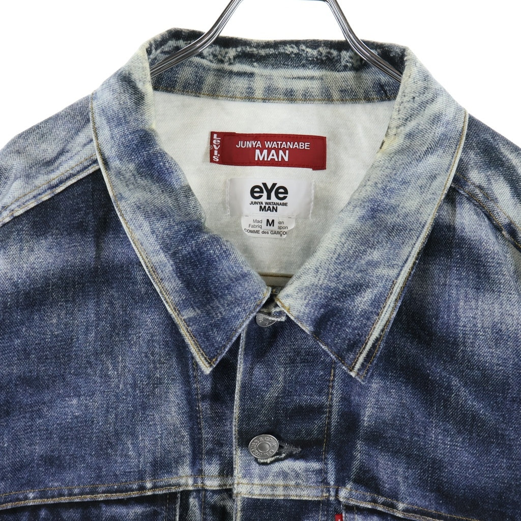 JUNYA WATANABE COMME des GARCONS(ジュンヤワタナベ コムデギャルソン) 25SS AD2024 ×BerBerJin ×Levi's DENIM JACKET 3rd TYPE ベルベルジン リーバイス デニム転写ジャケット インディゴ WO-J911