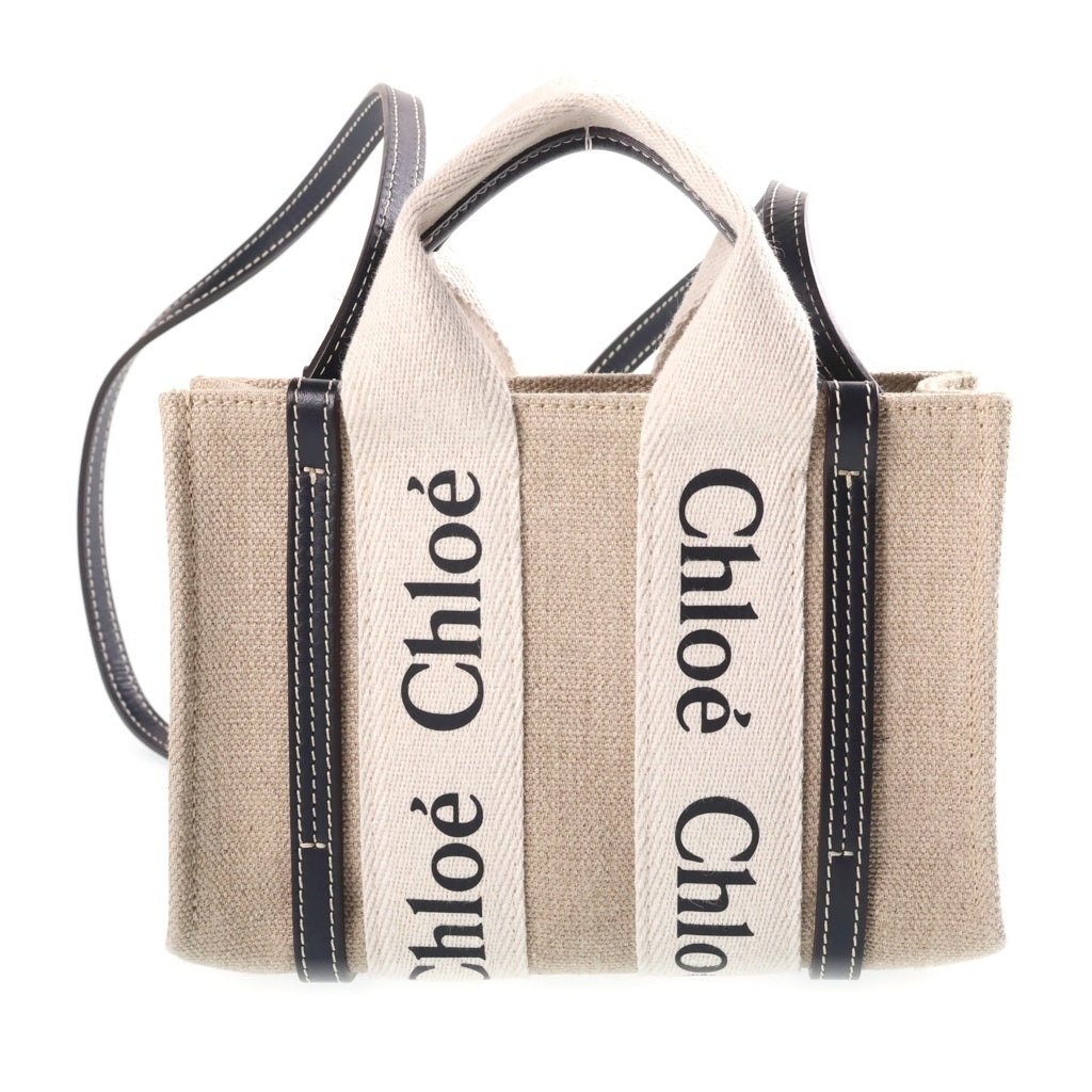 Chloe(クロエ) WOODY MINI TOTE ウッディ ミニ 2WAY トートバック ショルダーバッグ ベージュ CHC22AP237I2691J レディース