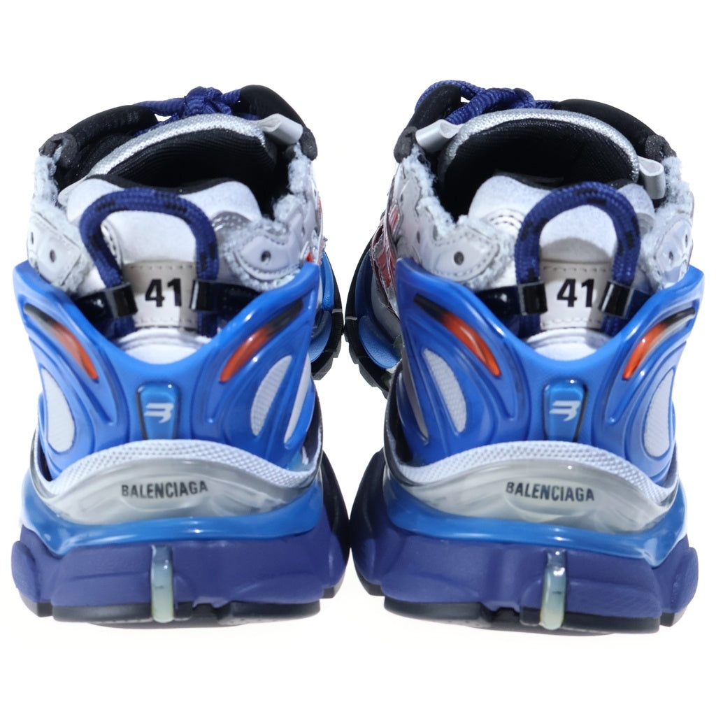 BALENCIAGA(バレンシアガ) RUNNER GRAFFITI ランナー グラフィティ メッシュ ローカットスニーカー グレー/ブルー/レッド 677403