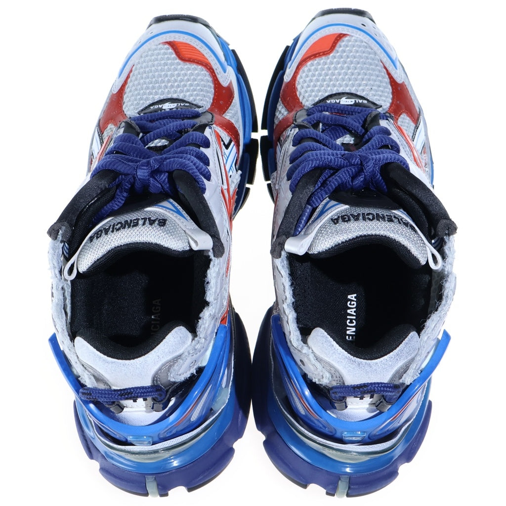 BALENCIAGA(バレンシアガ) RUNNER GRAFFITI ランナー グラフィティ メッシュ ローカットスニーカー グレー/ブルー/レッド 677403