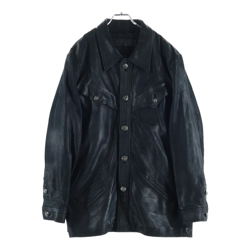 CHROME HEARTS(クロムハーツ) HUNTING JACKET レザー クロウボタン ハンティングジャケット ブラック