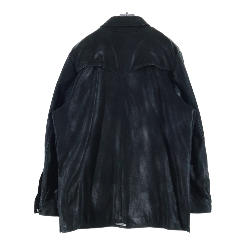 CHROME HEARTS(クロムハーツ) HUNTING JACKET レザー クロウボタン ハンティングジャケット ブラック