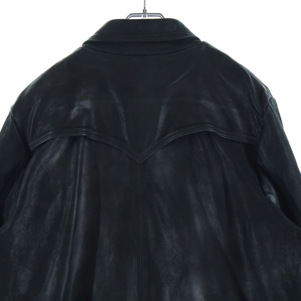CHROME HEARTS(クロムハーツ) HUNTING JACKET レザー クロウボタン ハンティングジャケット ブラック