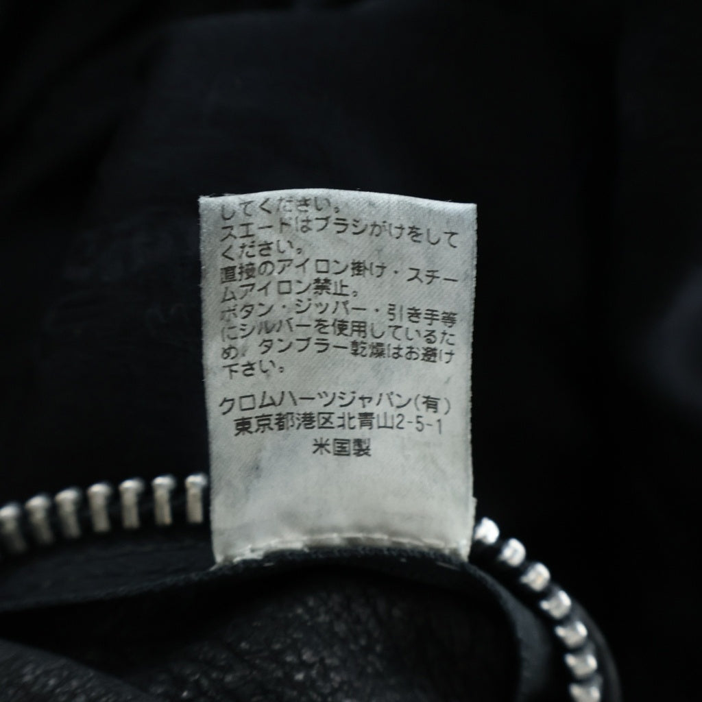 CHROME HEARTS(クロムハーツ) HUNTING JACKET レザー クロウボタン ハンティングジャケット ブラック