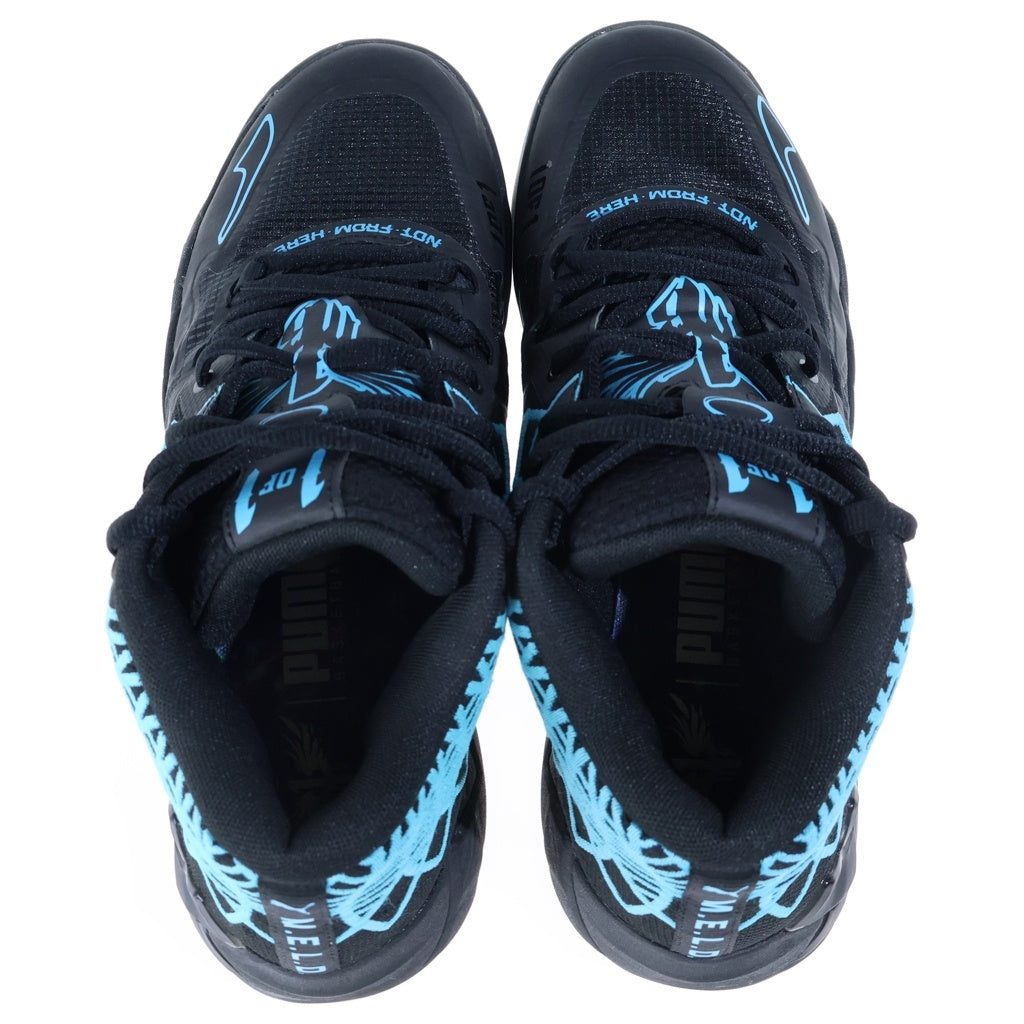 PUMA(プーマ) MB01 BUZZ CITY バズシティー ハイカットスニーカー ブラック/ライトブルー US10/28cm 376443-13