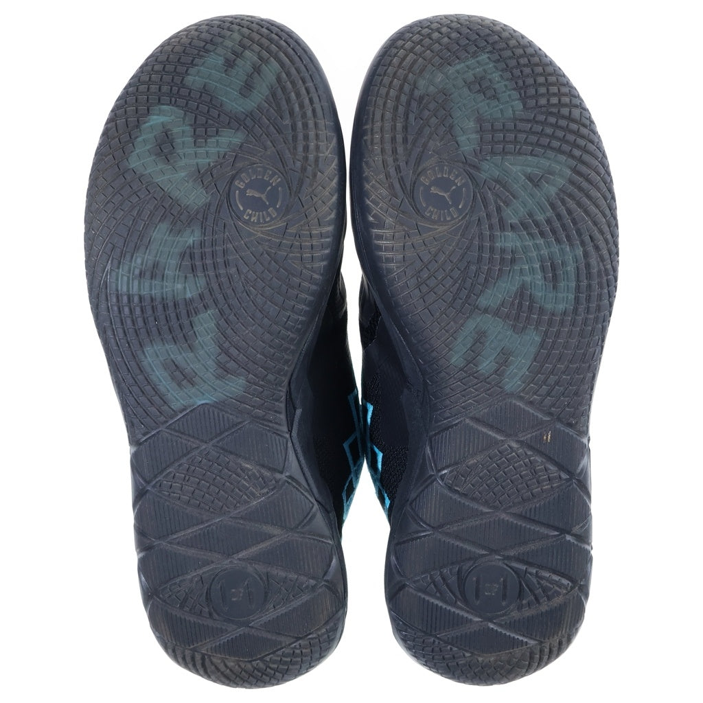 PUMA(プーマ) MB01 BUZZ CITY バズシティー ハイカットスニーカー ブラック/ライトブルー US10/28cm 376443-13