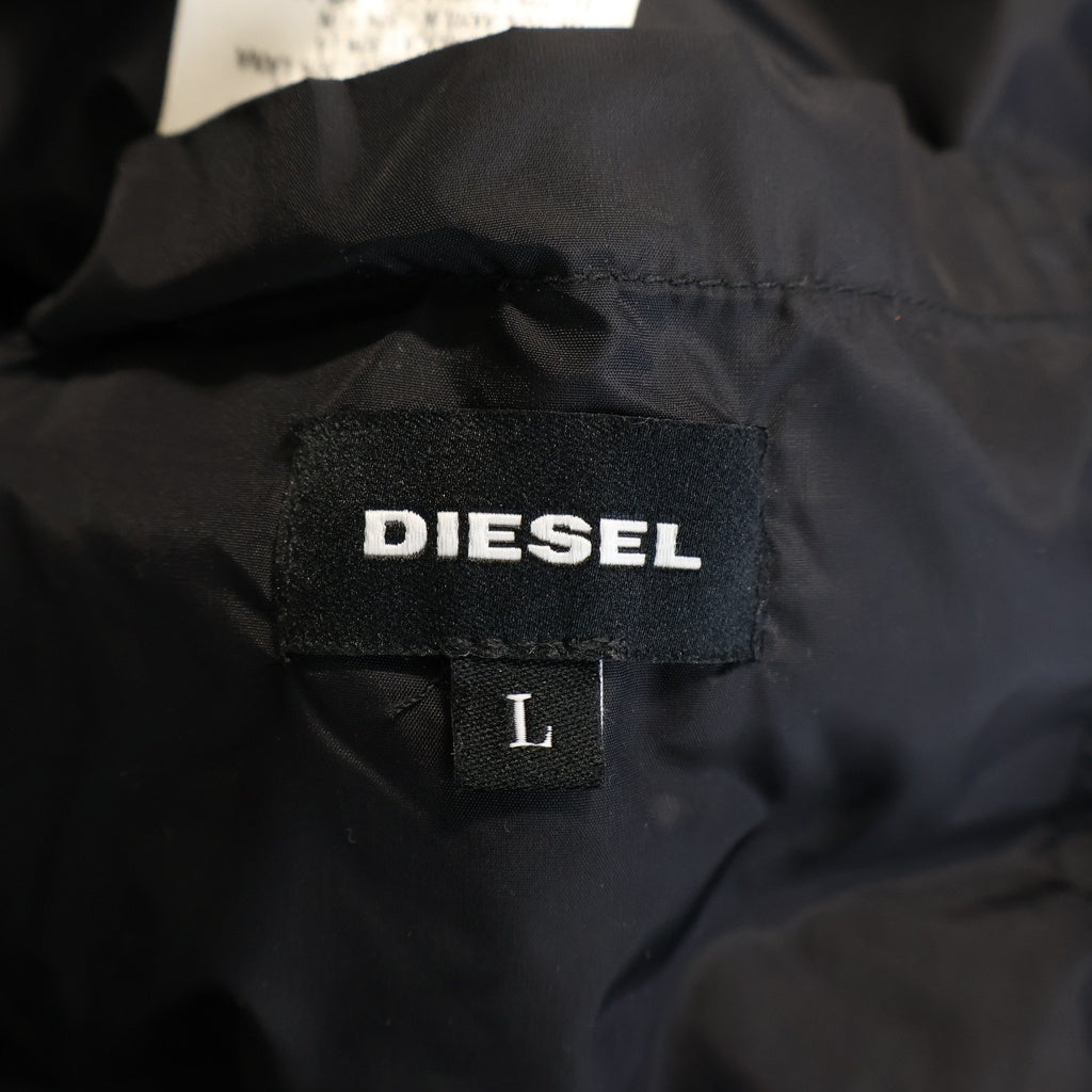 DIESEL(ディーゼル) K-BOOMS JACKET 異素材切替 ジップアップダウンジャケット ブラック/グレー