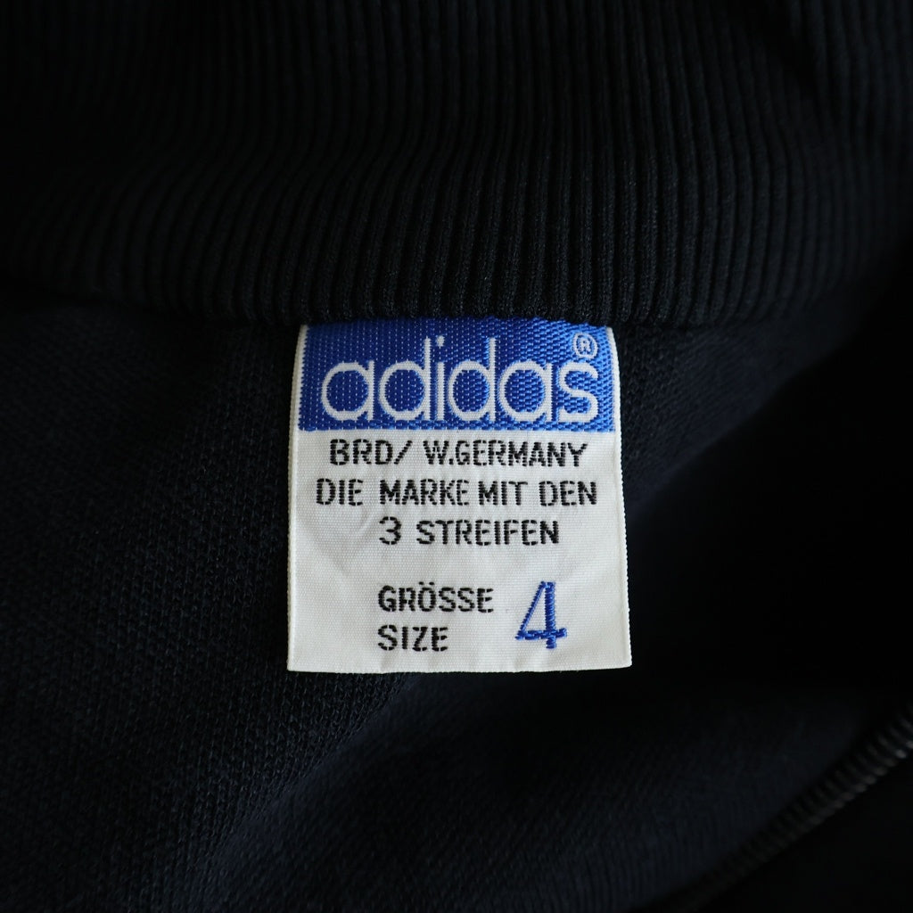 adidas(アディダス) 70-80S VINTAGE ヴィンテージ デサント製 西ドイツ製 トレフォイルロゴ サイドスリーストライプ トラックジャケット ブラック/レッド ADS-3F