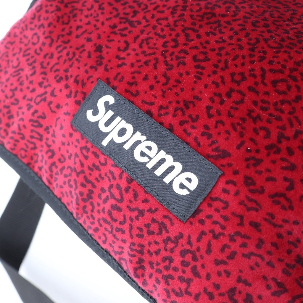 SUPREME(シュプリーム) 25AW Velvet Small Messenger Bag レオパード ベルベッド スモール メッセンジャーバッグ レッド レディース
